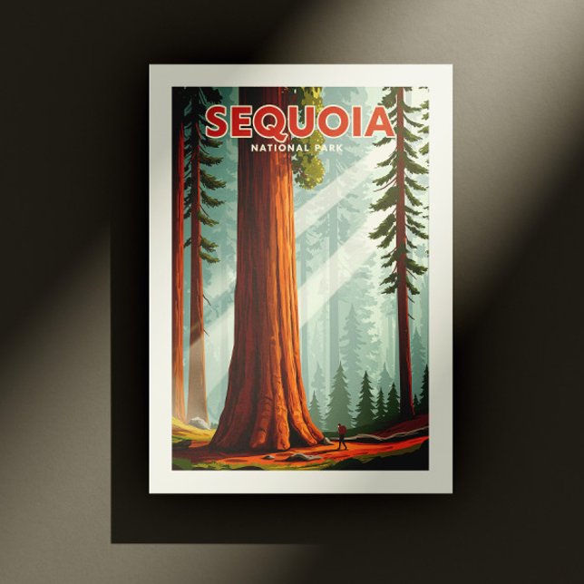 Vintager Sequoia-Nationalpark Postkarte (Von Creator hochgeladen)