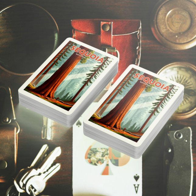 Vintager Sequoia-Nationalpark Spielkarten (Von Creator hochgeladen)