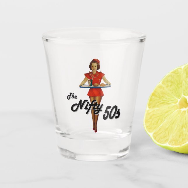 Vintager Server der 50er Jahre Schnapsglas (Vorderseite)