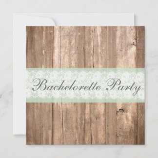 Vintager Shabby Chic-Junggeselinnen-Abschied Einladung