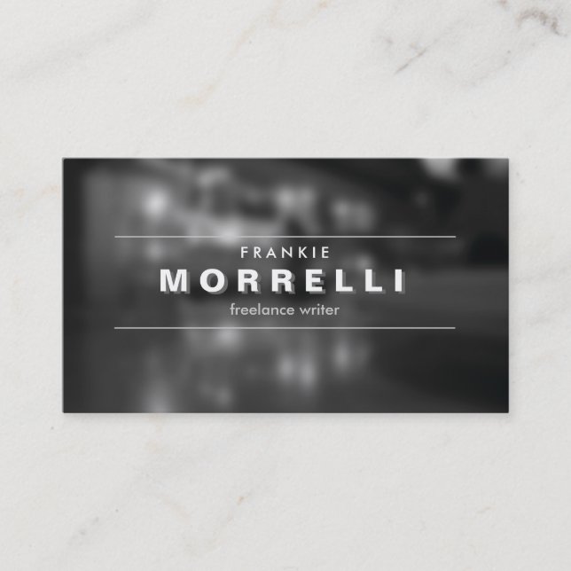 VINTAGER SHADOW-TYP auf der Moody-Foto-Visitenkart Visitenkarte (Vorderseite)