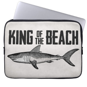 Vintager Shark Beach King Laptopschutzhülle