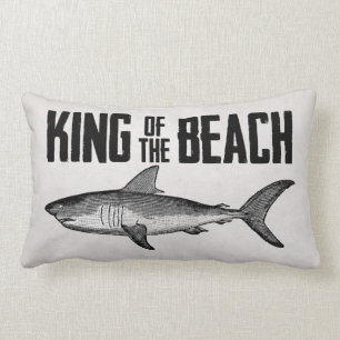 Vintager Shark Beach King Lendenkissen