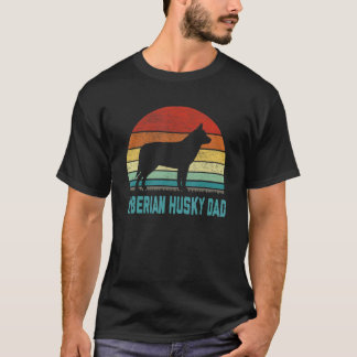 Vintager sibirischer Husky-Vater T-Shirt