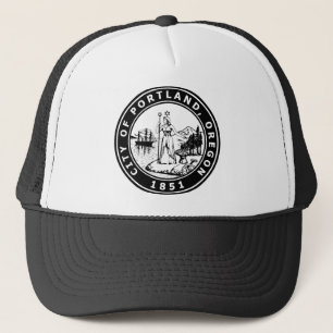 Vintager Siegel-Hut Portlands Oregon Truckerkappe
