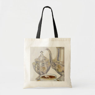 Vintager Silber-Kaffeeservice Tragetasche