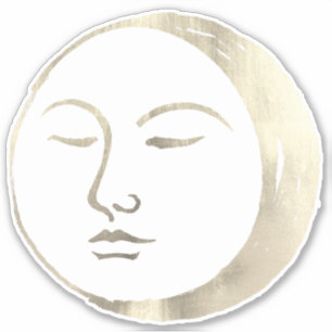 Vintager Silberstreifen Witchy Himmelsschläfer Mon Aufkleber