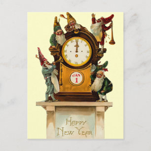 Vintager Silvester Postkarte