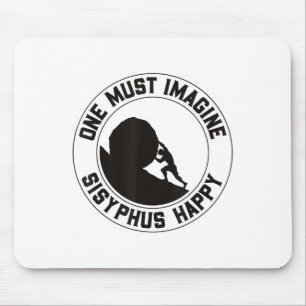 Vintager Sisyphus ist ein glücklicher Zitat - der  Mousepad