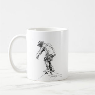 Vintager Skater in Bewegung Kaffeetasse