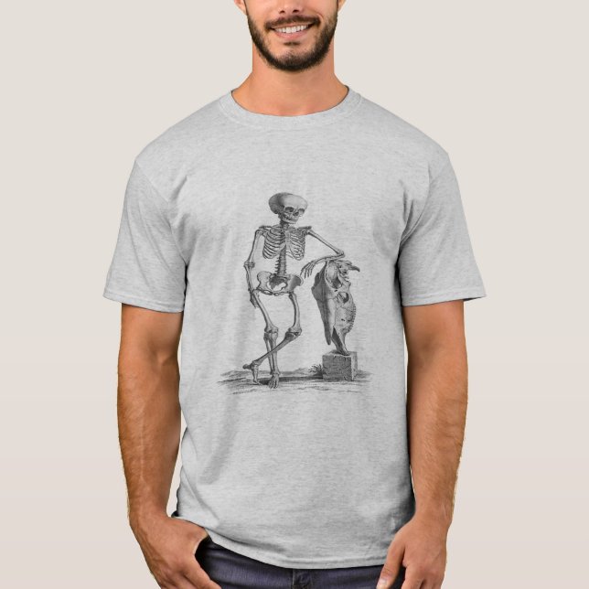 Vintager Skeleton Ringer-T - Shirt (Vorderseite)