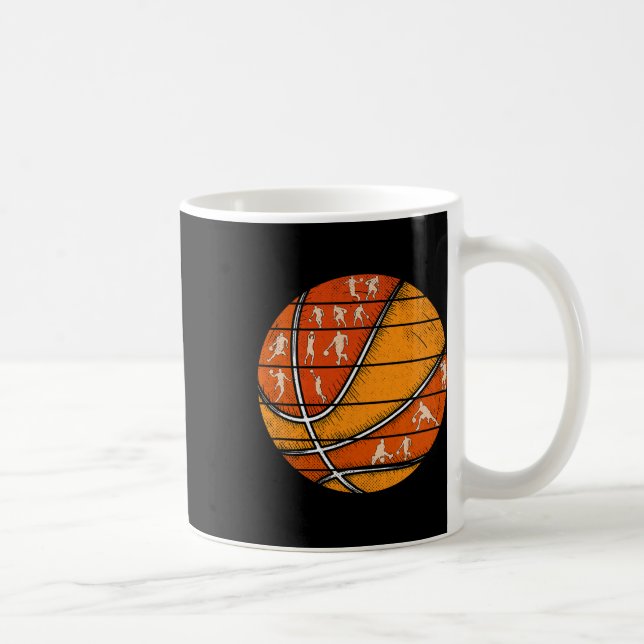 Vintager Sketch-Retro-Liebe Sketch-Player Kaffeetasse (Rechts)