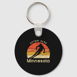 Vintager Ski Afton Alpen Minnesota Schlüsselanhänger