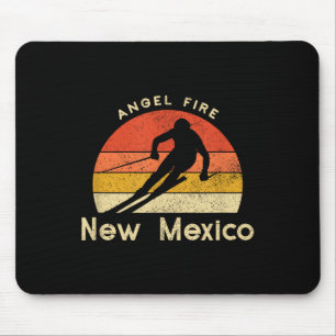 Vintager Ski Angel Fire New Mexico Berg Mousepad