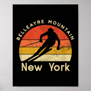 Vintager Ski Belleayre Berg New York Poster