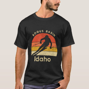 Vintager Ski Bogus Becken Idaho Berg T-Shirt