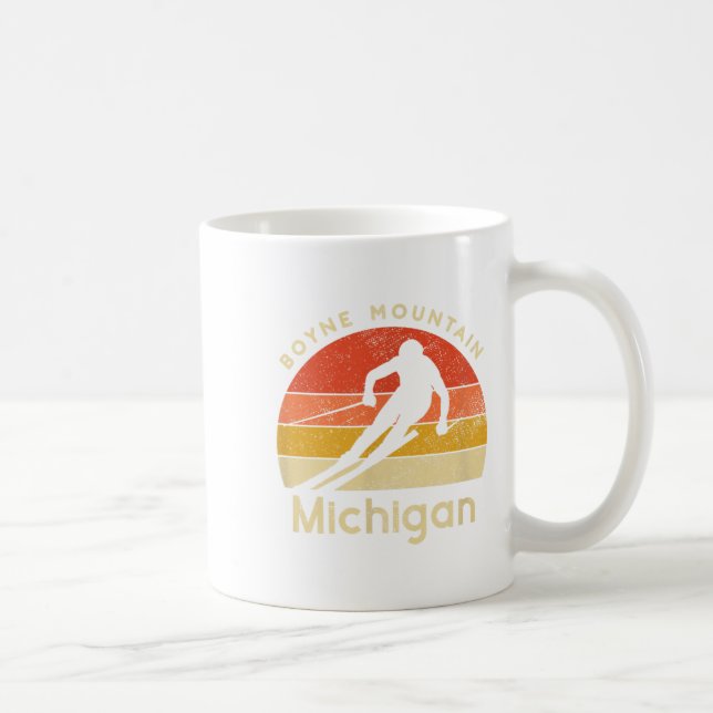 Vintager Ski Boyne Berg Michigan Kaffeetasse (Rechts)