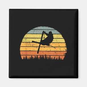 Vintager Ski Freestyle Retro Design Jump Trick Ski Magnet