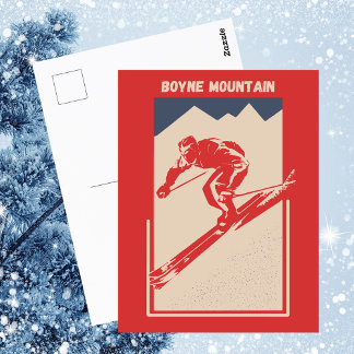 Vintager Ski Michigan Resort Boyne Mountain Postkarte