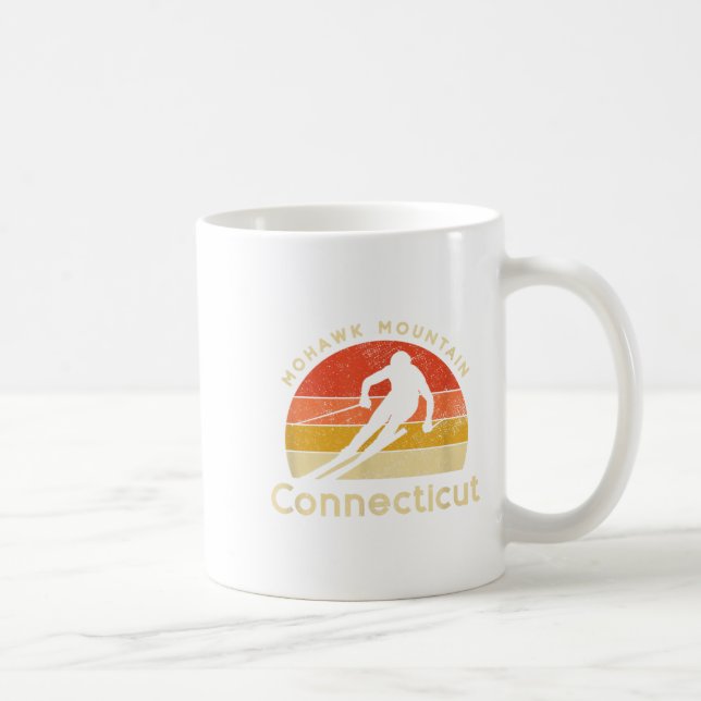 Vintager Ski Mohawk Berg Connecticut Kaffeetasse (Rechts)