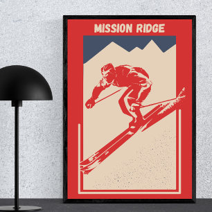 Vintager Ski-Washington Resort Mission Ridge Poster