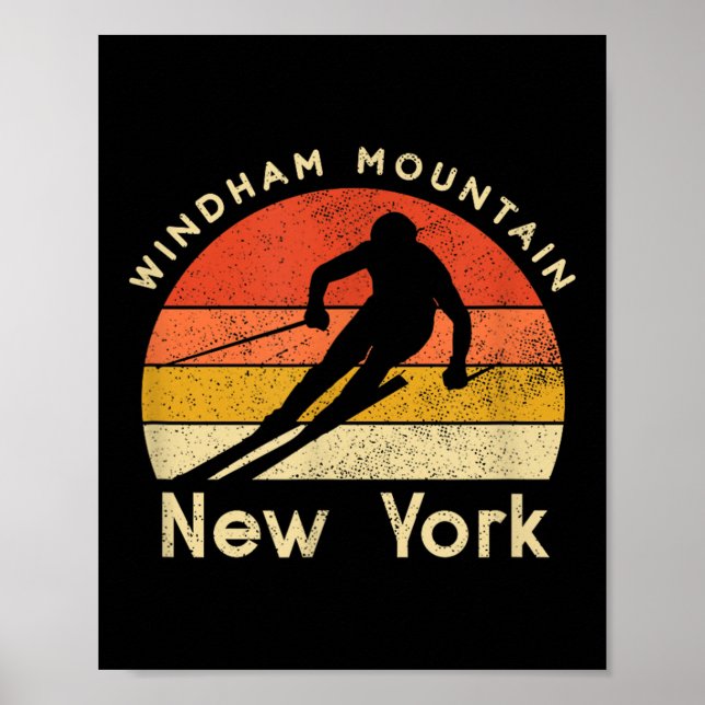 Vintager Ski Windham Mountain New York Poster (Vorne)