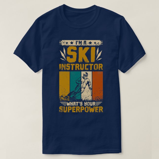 Vintager Skilehrer T-Shirt (Design vorne)