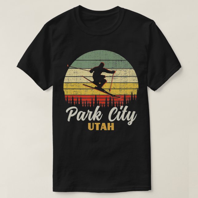 Vintager Skiurlaub T-Shirt (Design vorne)