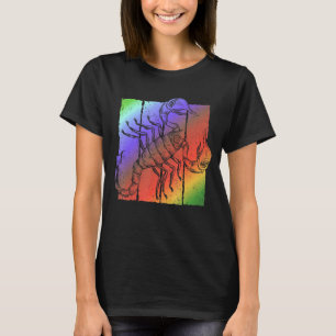 Vintager Skorpion Retro 80er Stripteppich T-Shirt