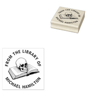 Vintager Skull aus der Bibliothek des Individuelle Gummistempel