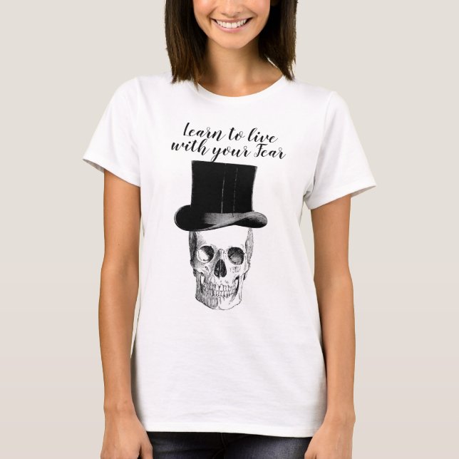 VINTAGER SKULL-weißer Tee (Vorderseite)