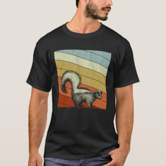 Vintager Skunk für Boys Girls Skunk Retro T-Shirt