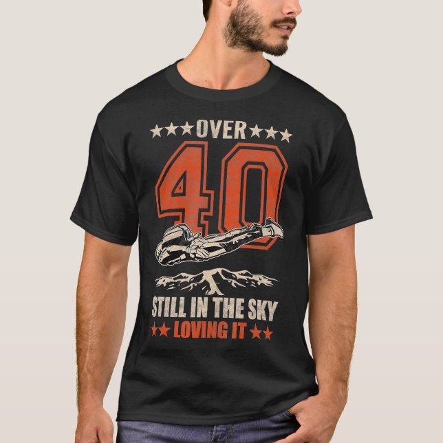 Vintager Skydiver Fallschirm T-Shirt (Vorderseite)