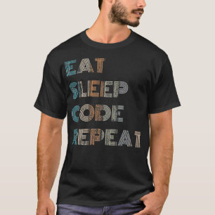 Vintager Sleep-Code Wiederholen des Computerprogra T-Shirt