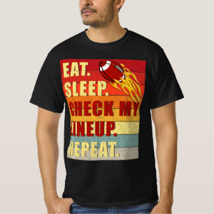 Vintager Sleep Karo Mein Lineup Wiederholung Fanta T-Shirt