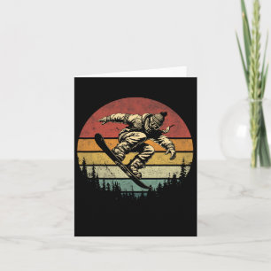 Vintager Snowboarder Grafik Retro gestörter Schnee Karte