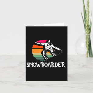 Vintager Snowboarder Retro Snowboard Winter Extrem Karte
