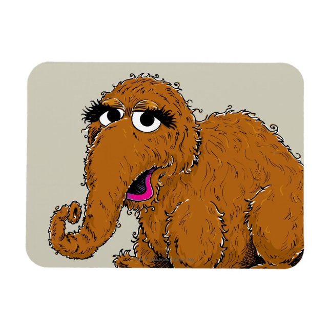Vintager Snuffleupagus Magnet (Horizontal)