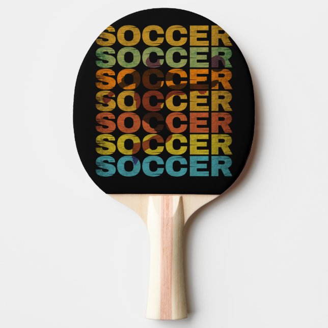 VINTAGER SOCCER TISCHTENNIS SCHLÄGER (Vorderseite)