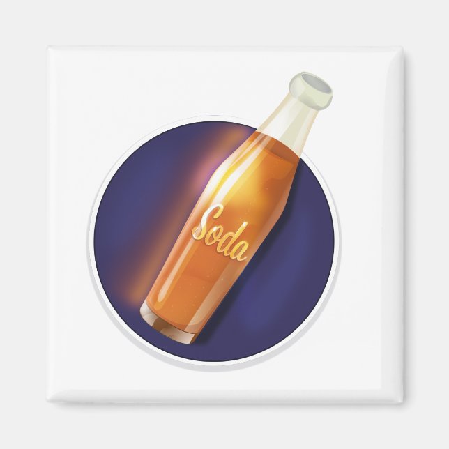 Vintager Soda Drink Metal Print Magnet (Vorne)