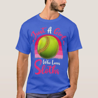 Vintager Softball-Sport nur ein Mädchen, das Liebe T-Shirt