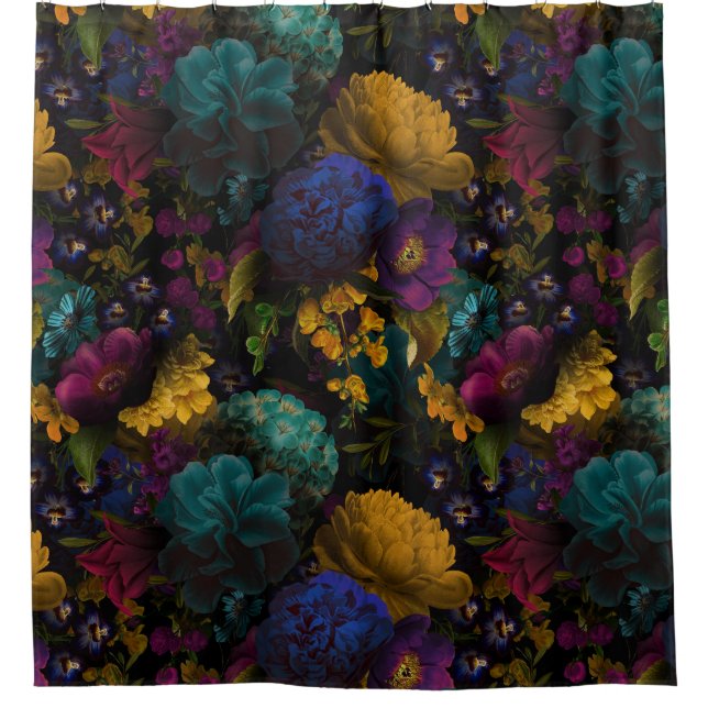 Vintager Sommer Romantik Maximalismus Erbe Duschvorhang (Vorderseite)