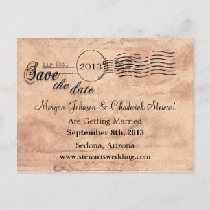 Vintager Sondertag Save the Date Ankündigungspostkarte