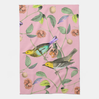 Vintager Songbird Pink Küchentuch