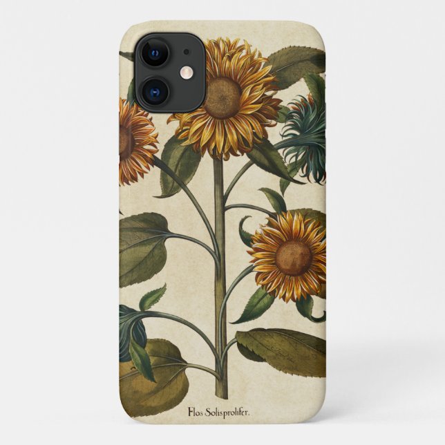 Vintager Sonnenblume-Blumen-Druck Case-Mate iPhone Hülle (Rückseite)