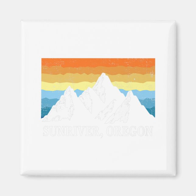 Vintager Sonnenfluss, Oregon Berg Wandern Magnet (Vorne)