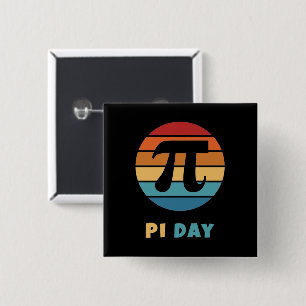 Vintager Sonnenuntergang 3.14 Happy Pi Day Button