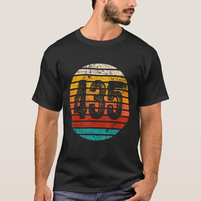 Vintager Sonnenuntergang 435 Bereichscode T-Shirt (Vorderseite)