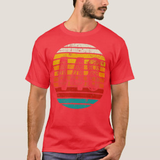 Vintager Sonnenuntergang 448 Bereichscode T-Shirt