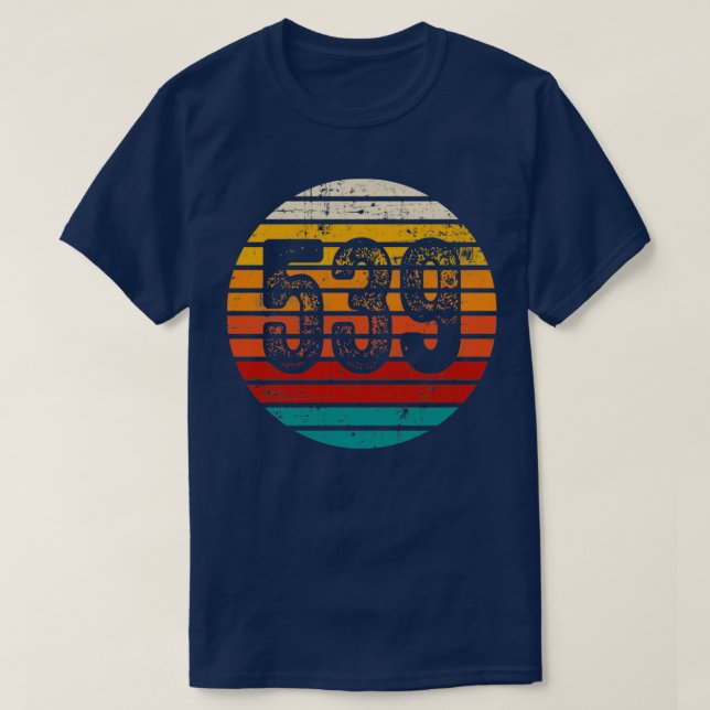Vintager Sonnenuntergang 539 Bereichscode T-Shirt (Design vorne)